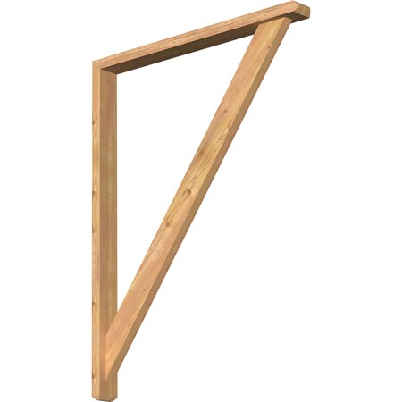 Ekena Millwork Traditional Craftsman Smooth Bracket w/ Offset Brace, Western Red Cedar, 3 1/2"W x 36"D x 48"H BKT0402X36X48TRA04SWR